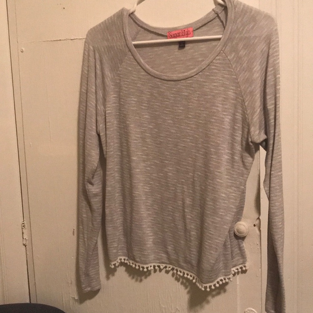 Gray long sleeve with detailing